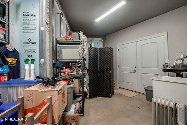 interior space featuring radiator