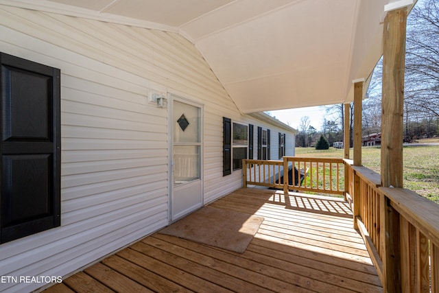 view of wooden deck