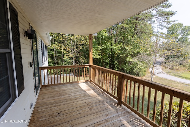 view of wooden terrace