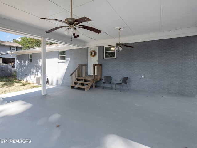 view of patio / terrace featuring central AC unit