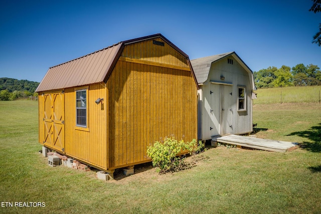 view of shed