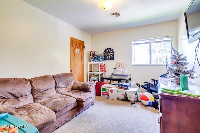 view of carpeted living room