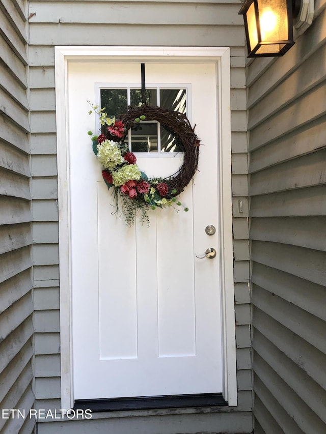 view of doorway to property