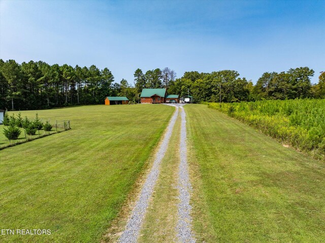 exterior space featuring a rural view