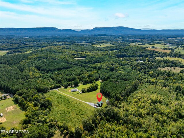 aerial view featuring a mountain view