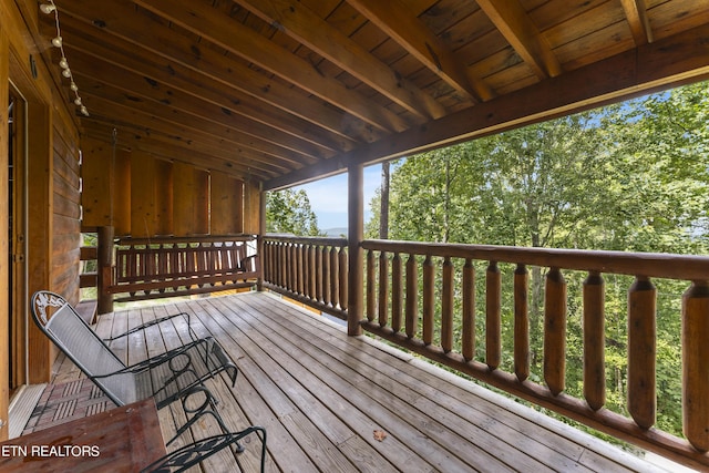 view of wooden deck