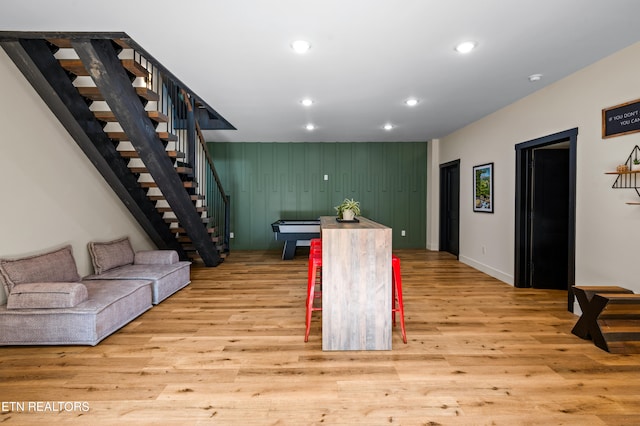 interior space featuring light hardwood / wood-style floors