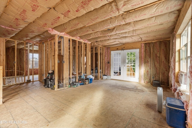 misc room featuring french doors