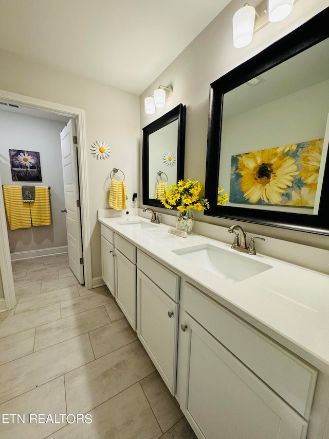 bathroom with vanity