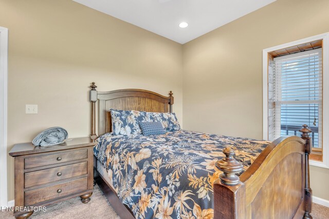 view of carpeted bedroom