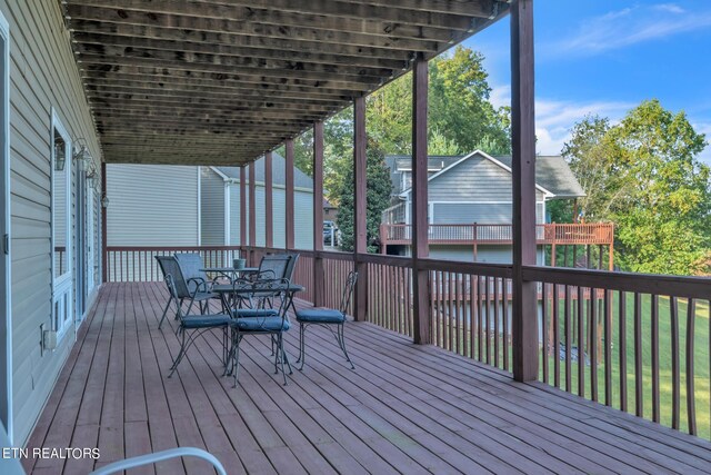 view of wooden deck