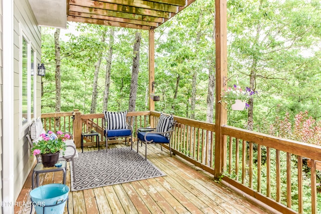 view of wooden terrace