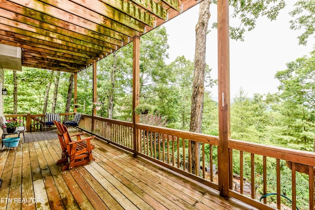 view of wooden terrace