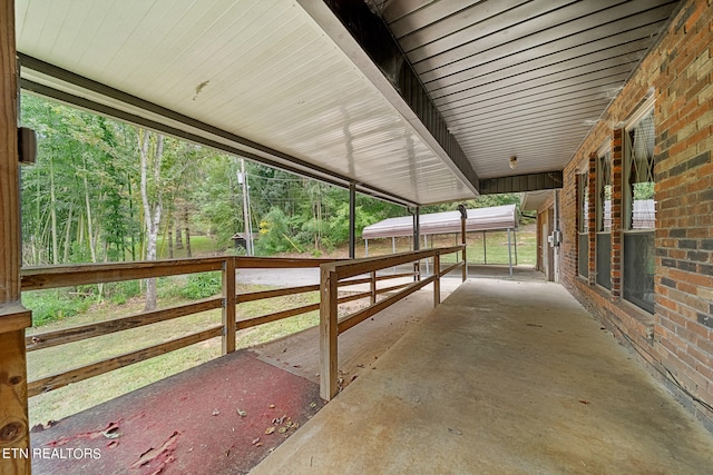 view of stable