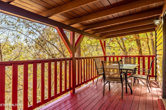 view of wooden deck