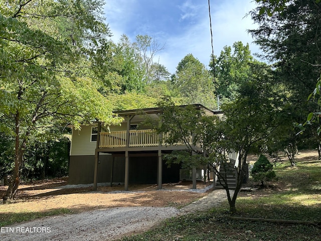 exterior space with a deck