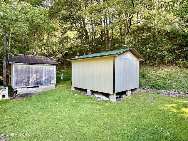 view of shed