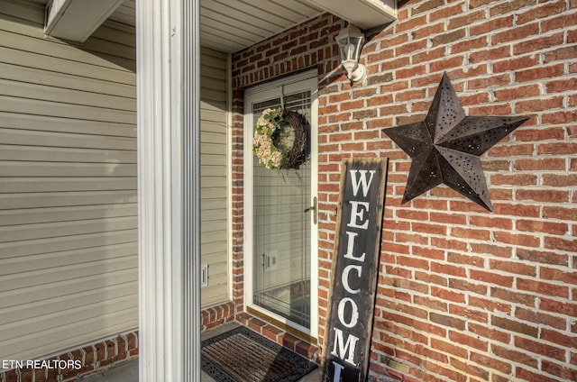 view of doorway to property