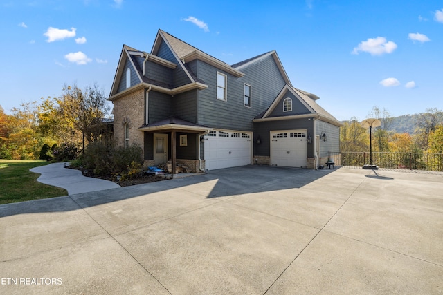 view of front of home featuring a garage