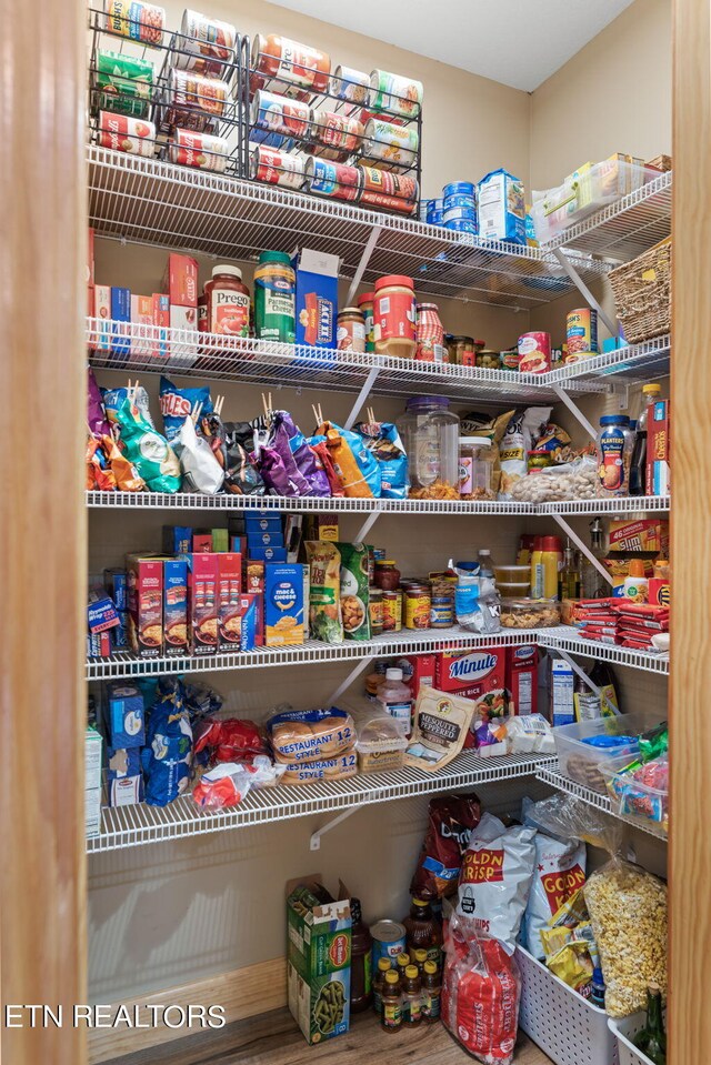 view of pantry