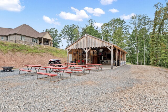 surrounding community with an outdoor structure