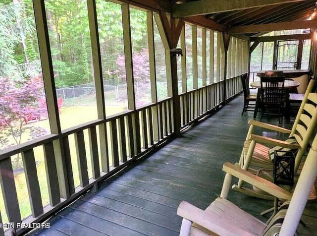 view of sunroom / solarium