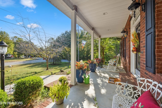 view of patio with covered porch