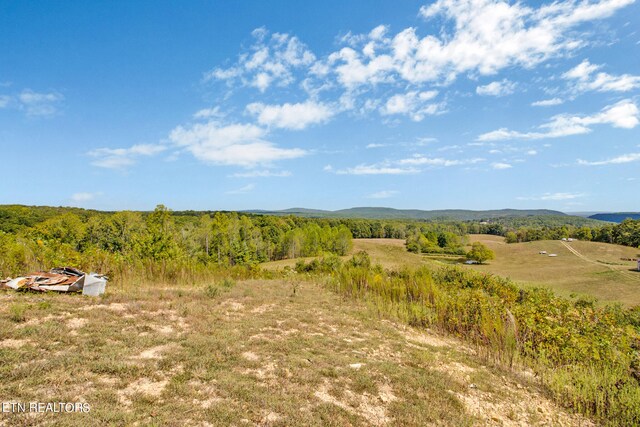 mountain view with a rural view