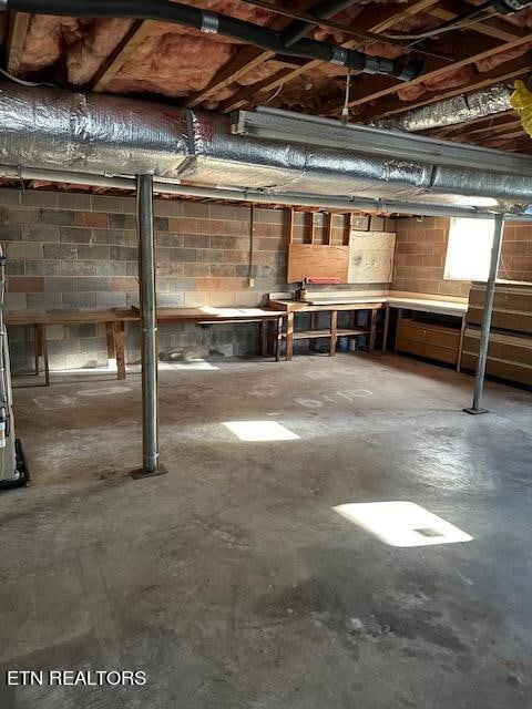 view of basement