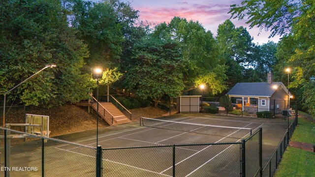 view of tennis court