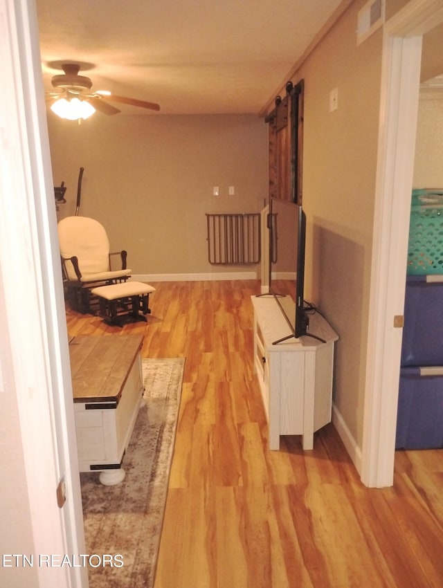 interior space featuring light hardwood / wood-style floors