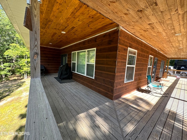 view of wooden terrace