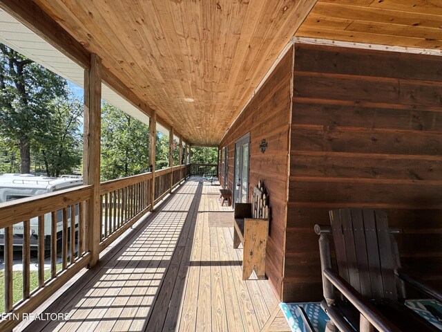 view of wooden deck