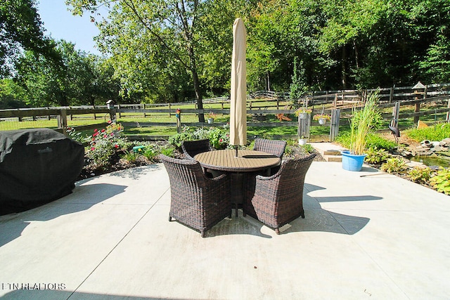 view of patio / terrace featuring area for grilling