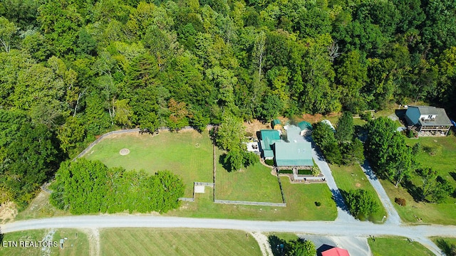 drone / aerial view featuring a rural view