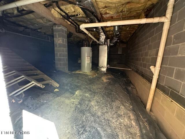 230 Penni Ln, Townsend, TN 37882 - detailed view of water heater and concrete block wall