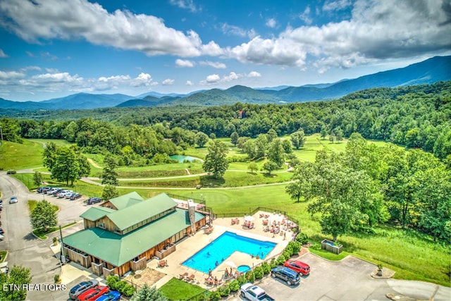 230 Penni Ln, Townsend, TN 37882 - bird's eye view of a pool area and a water and mountain view