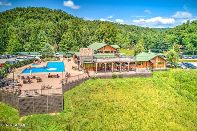 230 Penni Ln, Townsend, TN 37882 - aerial view of a forest and a pool area