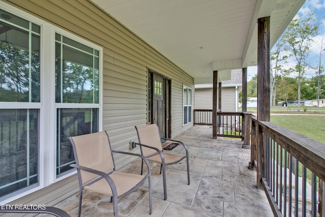 balcony with a porch