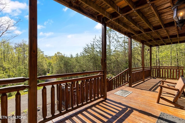 view of wooden deck