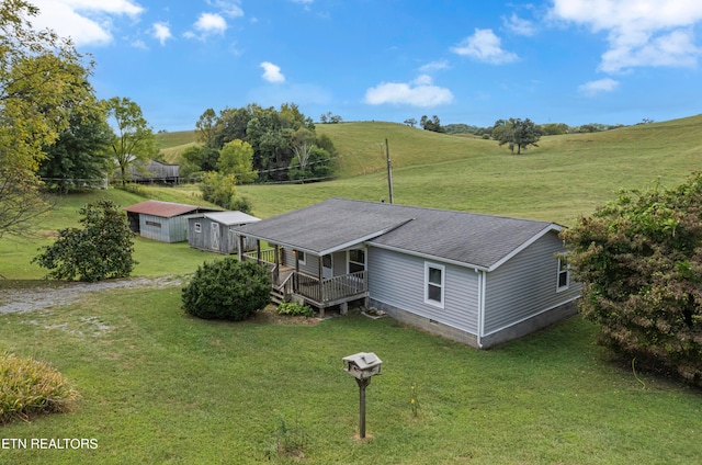 bird's eye view featuring a rural view