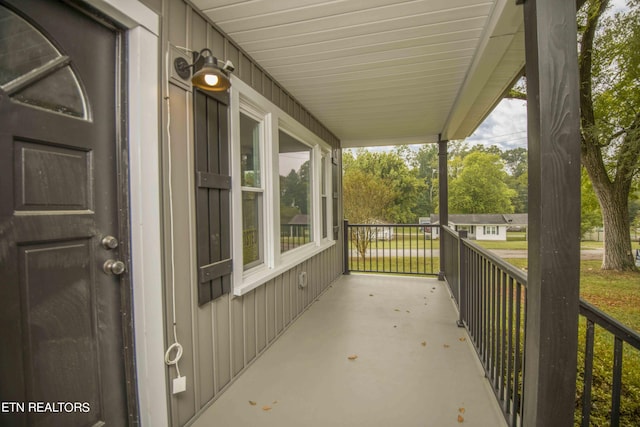 balcony with covered porch