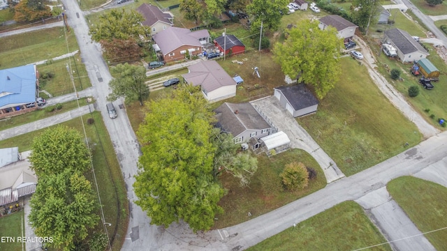 drone / aerial view with a residential view