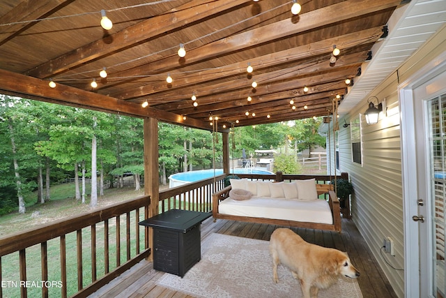 view of wooden deck