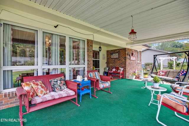 view of sunroom