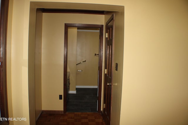 hallway with baseboards