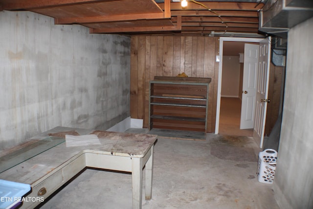 view of finished below grade area