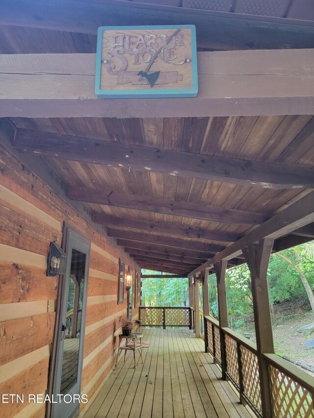 view of wooden deck