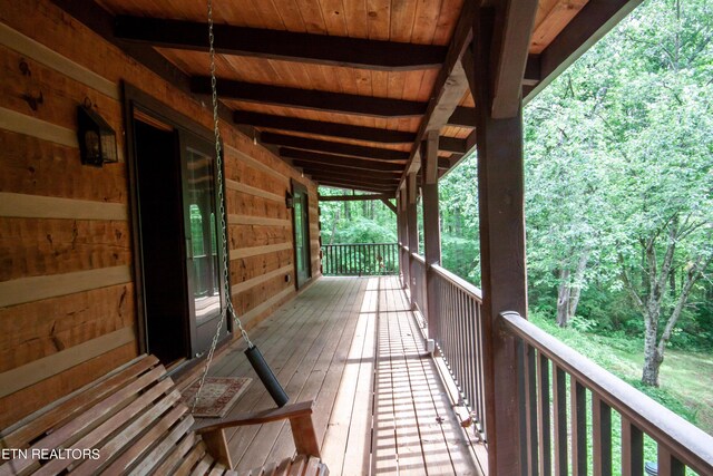 view of wooden terrace