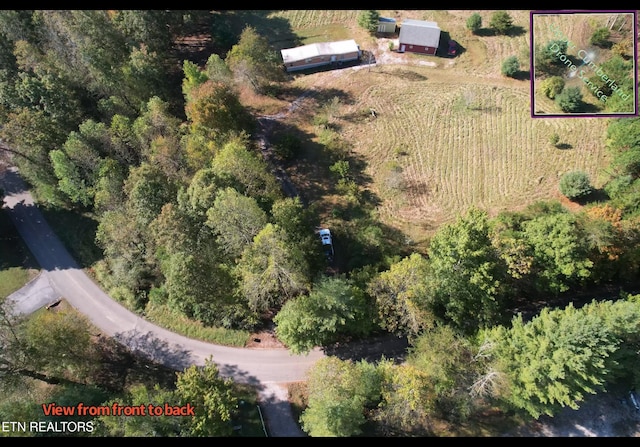 bird's eye view with a rural view